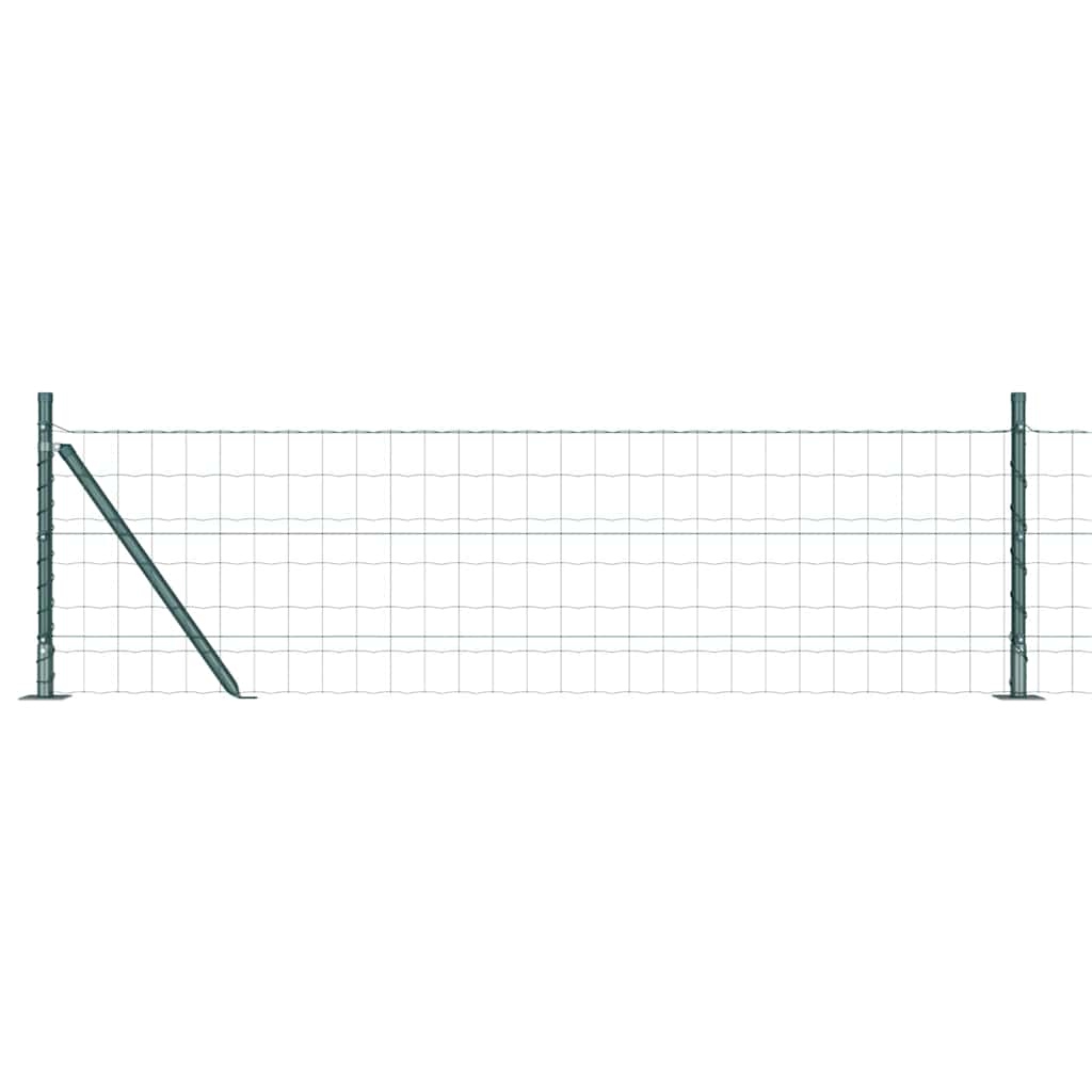 Vidaxl hek met paal groen 0,4 x 10 m staal en pvc