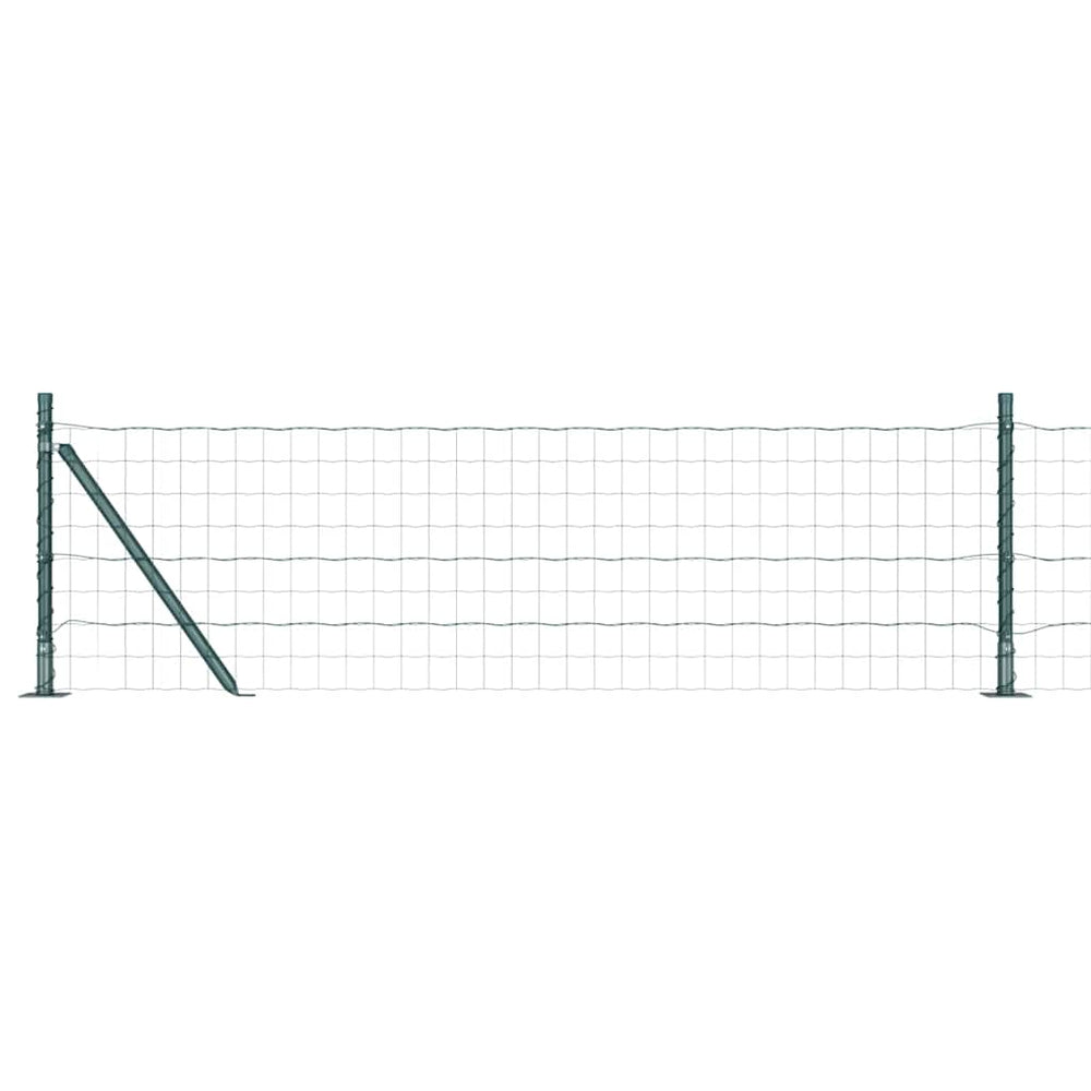 Vidaxl hek met paal groen 0,6 x 10 m staal en pvc