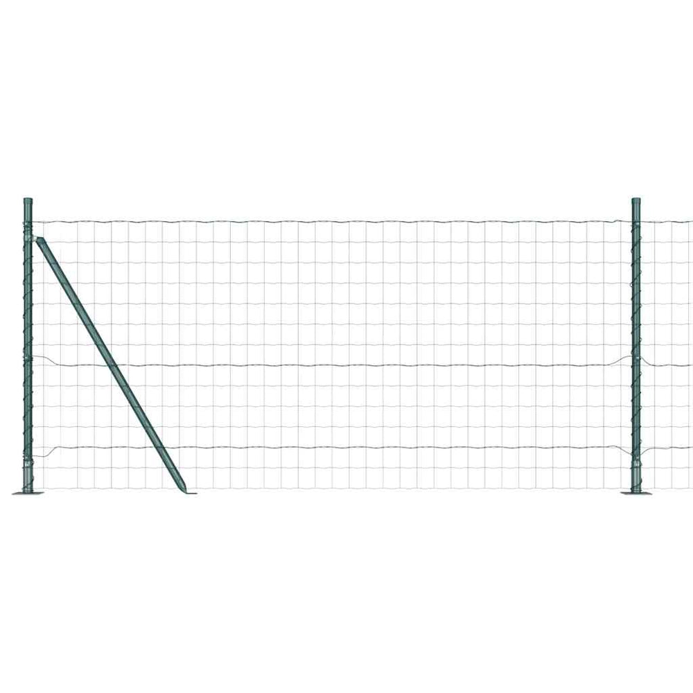 Vidaxl hek met paal groen 0,8 x 10 m staal