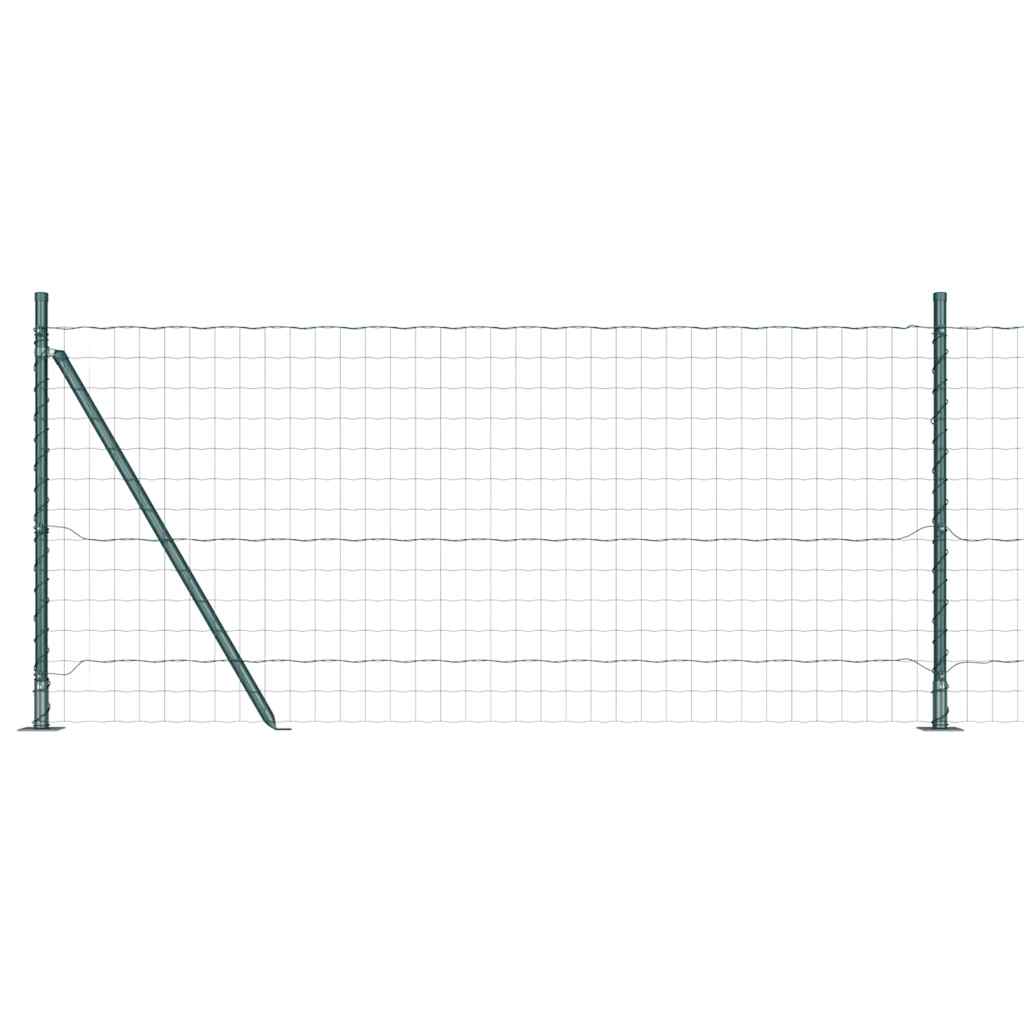 Vidaxl hek met paal groen 1 x 10 m staal