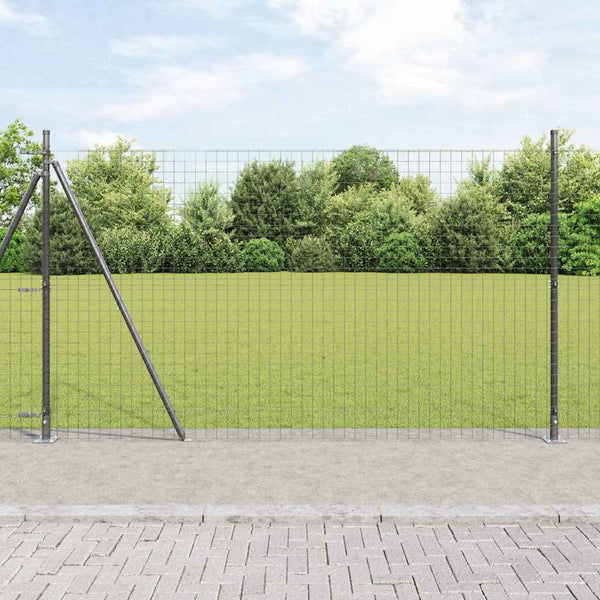 Vidaxl euro-hek met betonnen voetstuk 10 x 1,4 m pvc-coated staal mesh
