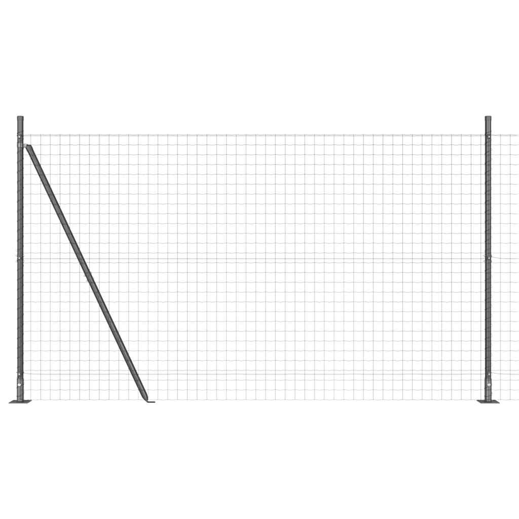 Vidaxl hek met paal grijs 1,6 x 10 m staal en pvc