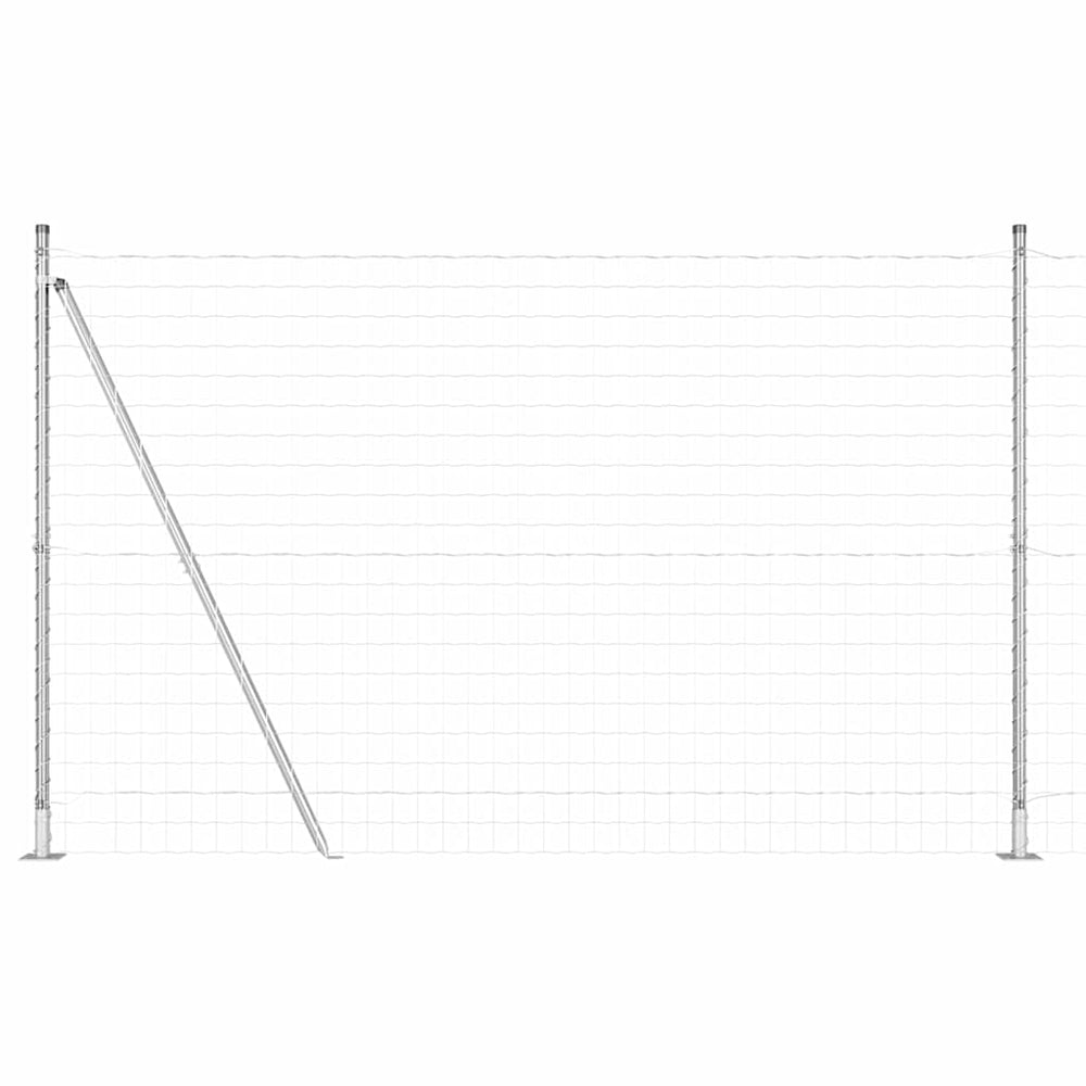 Vidaxl hek met paal zilver 1,4 x 10 m staal