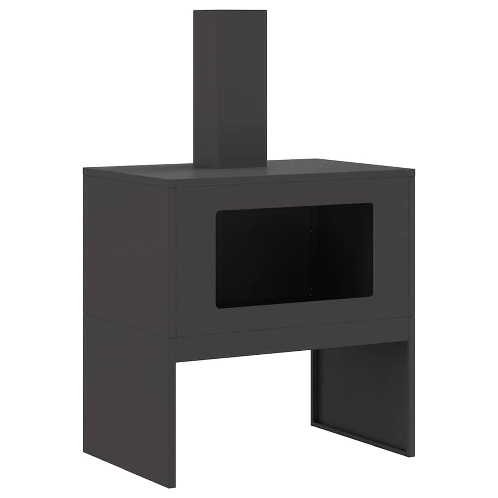 Vidaxl vuurkorf zwart 60 x 40 x 96 cm staal