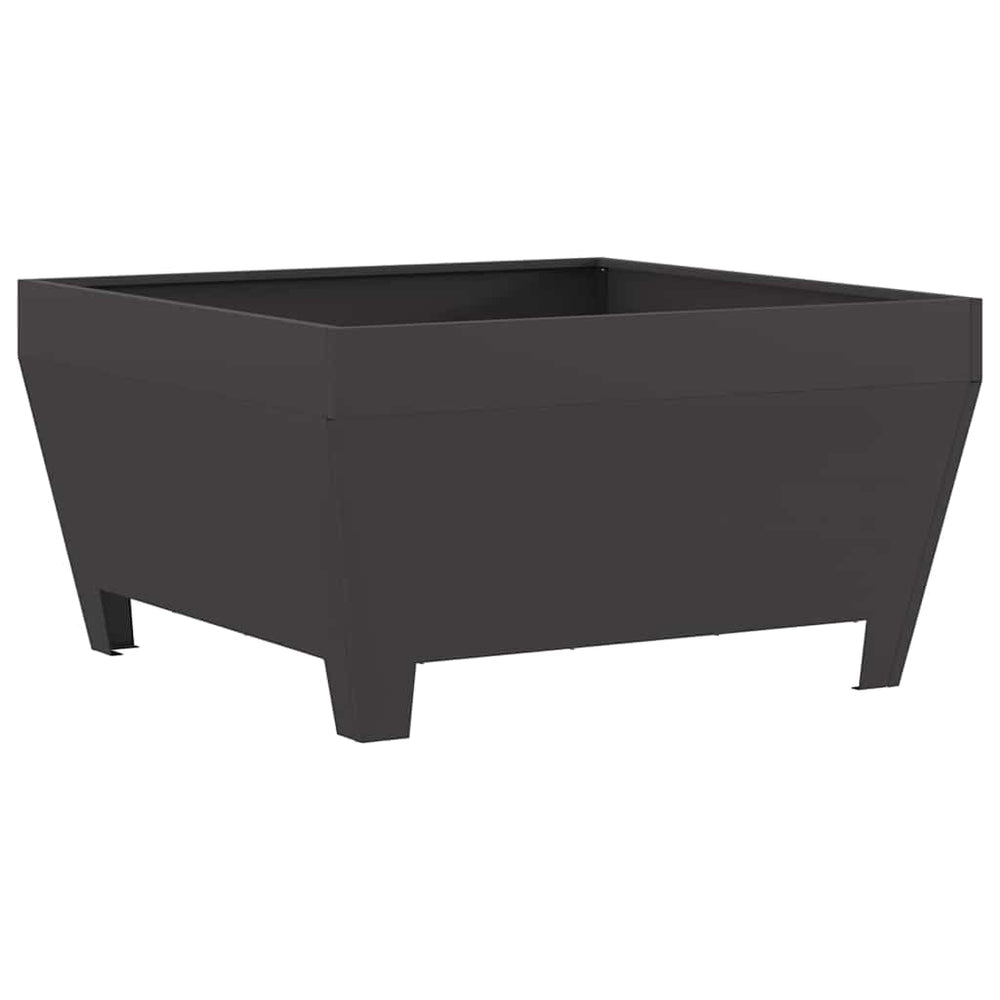 Vidaxl vuurkorf zwart 80 x 80 x 43 cm staal