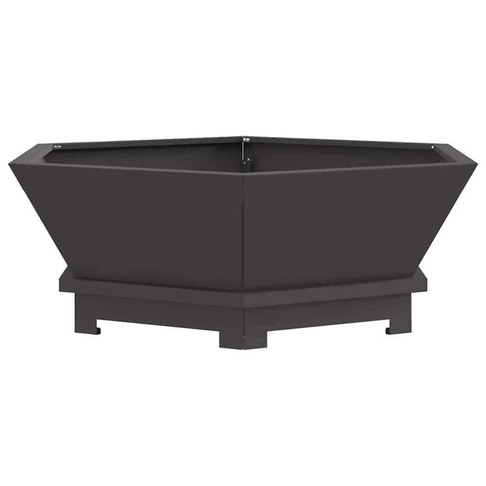 Vidaxl vuurkorf zwart 75 x 75 x 28 cm staal