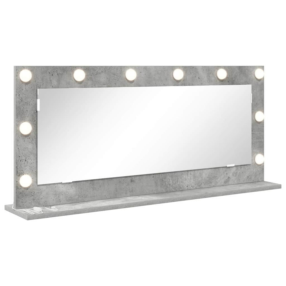 Vidaxl schmink spiegel rechthoekig beton grijs 100 x 45 x 18 cm