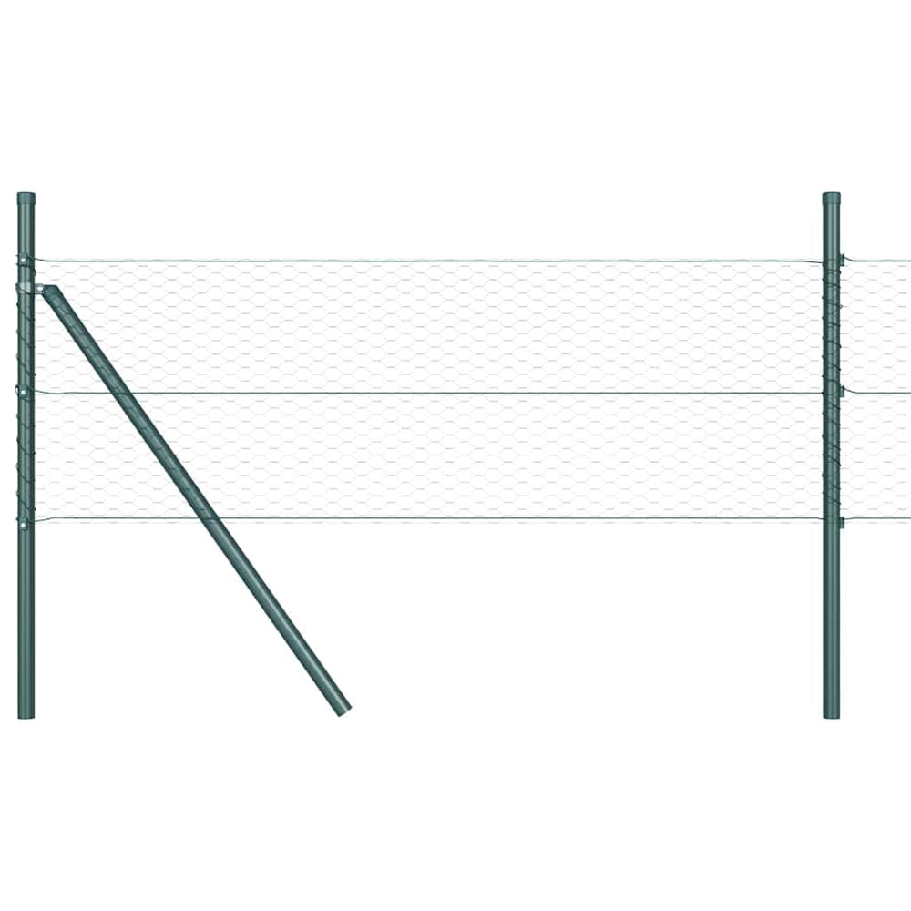 Vidaxl afrasteringspaal groen 10 x 0,4 m (25 mm gaas) staal en pvc