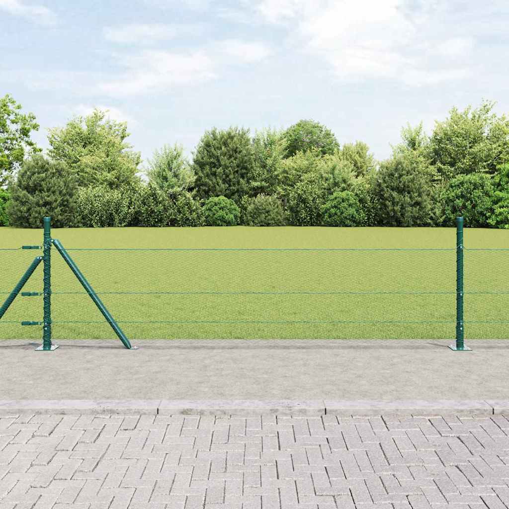 Vidaxl afrasteringspaal groen 10 x 0,5 m (13 mm gaas) staal en pvc