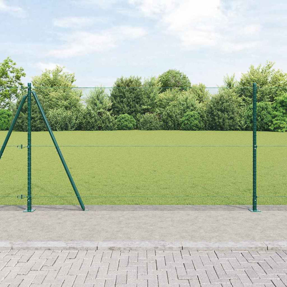 Vidaxl afrasteringspaal groen 10 x 1,2 m (13 mm gaas) staal en pvc