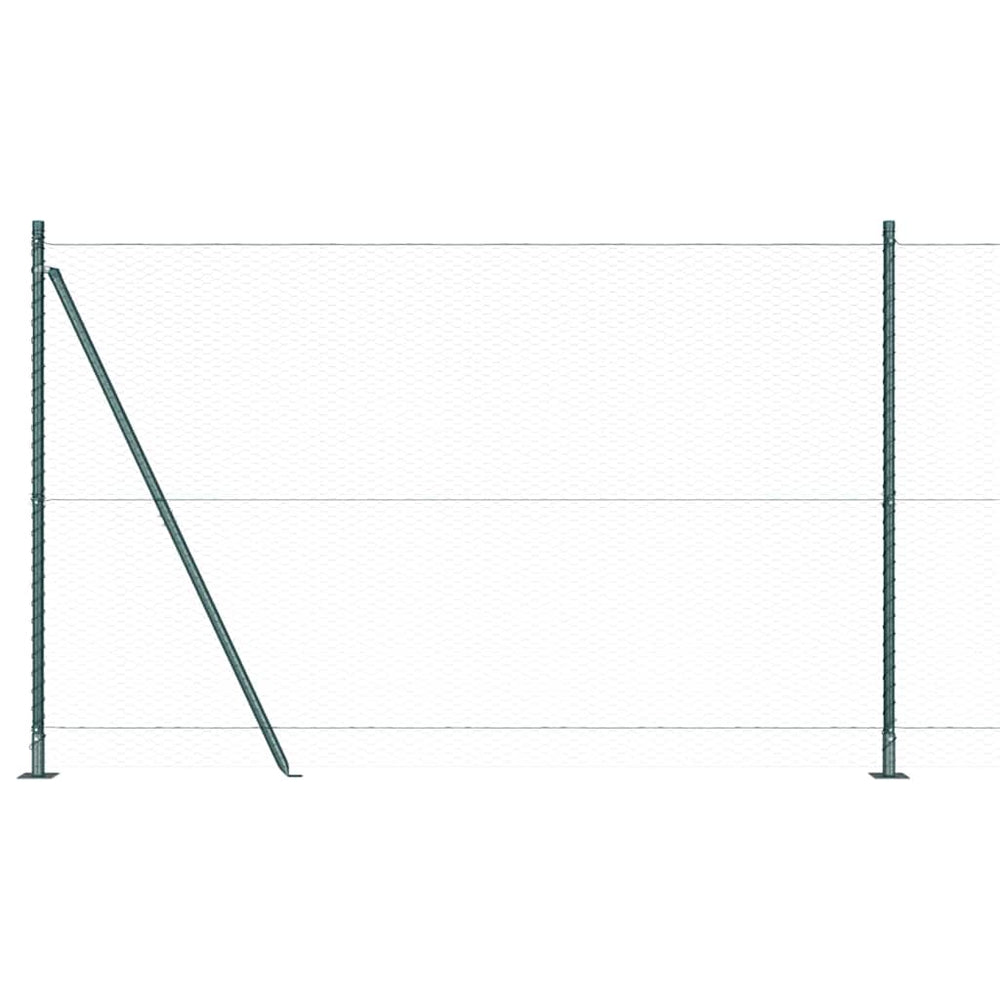 Vidaxl afrasteringspaal groen 10 x 1,6 m (25 mm gaas) staal en pvc