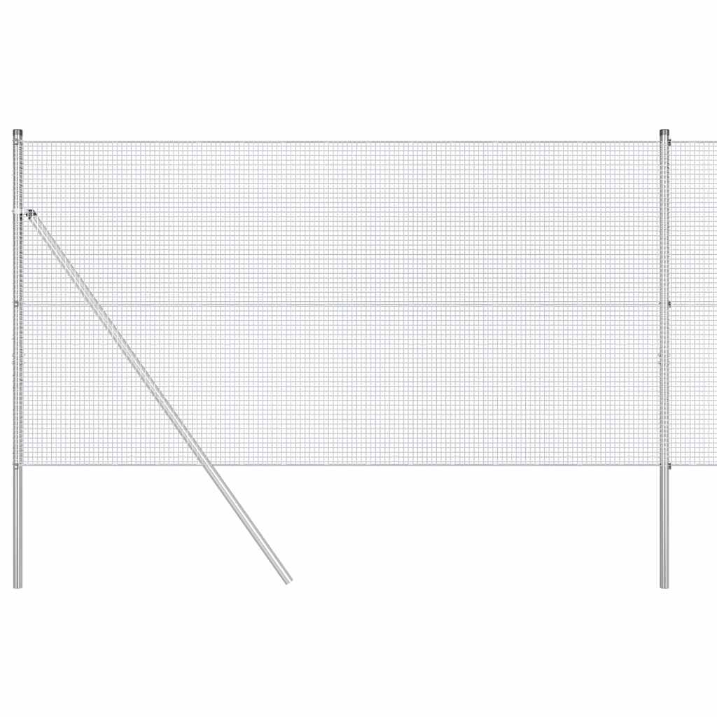 Vidaxl afrasteringspaal zilver 10 x 1,4 m (16 x 16 mm gaas) staal