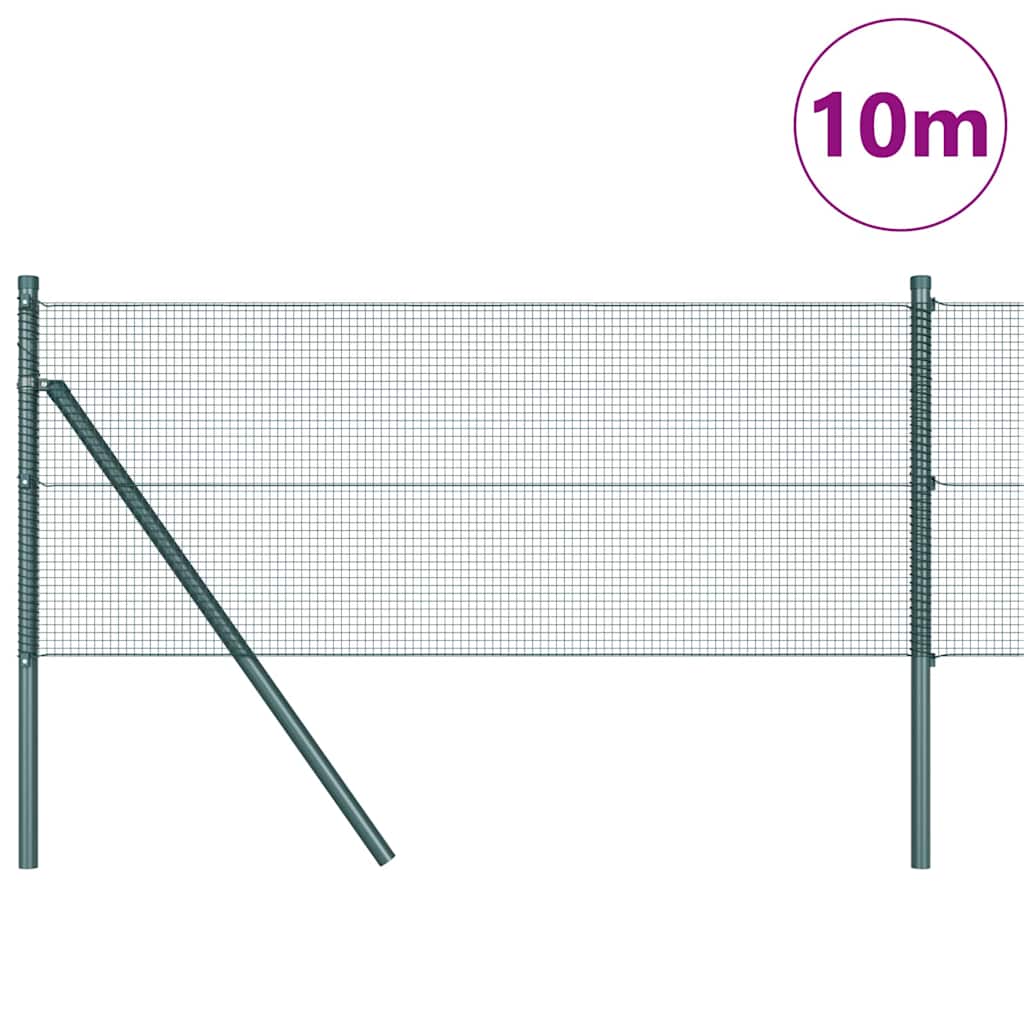 Vidaxl afrasteringspaal groen 10 x 0,5 m (12 x 12 mm mesh) staal