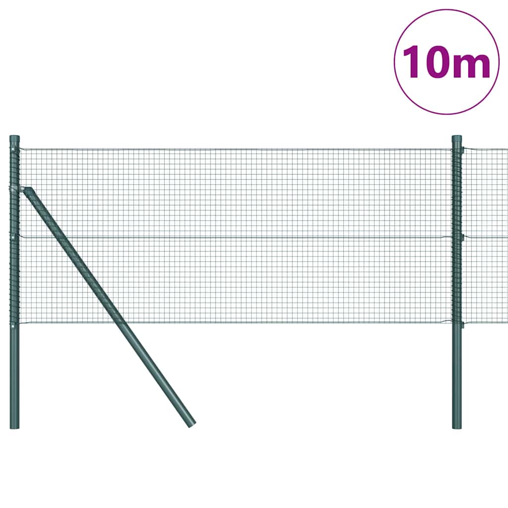 Vidaxl afrasteringspaal groen 10 x 0,5 m (16 x 16 mm gaas) staal
