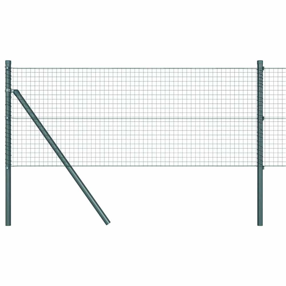 Vidaxl afrasteringspaal groen 10 x 0,5 m (25 x 25 mm gaas) staal