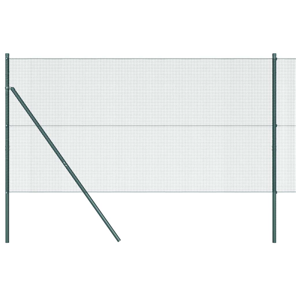 Vidaxl afrasteringspaal groen 10 x 1 m (12 x 12 mm gaas) staal