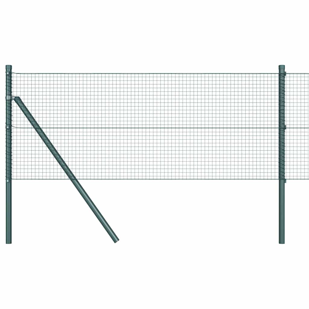 Vidaxl afrasteringspaal groen 25 x 0,5 m (19 x 19 mm mesh) staal