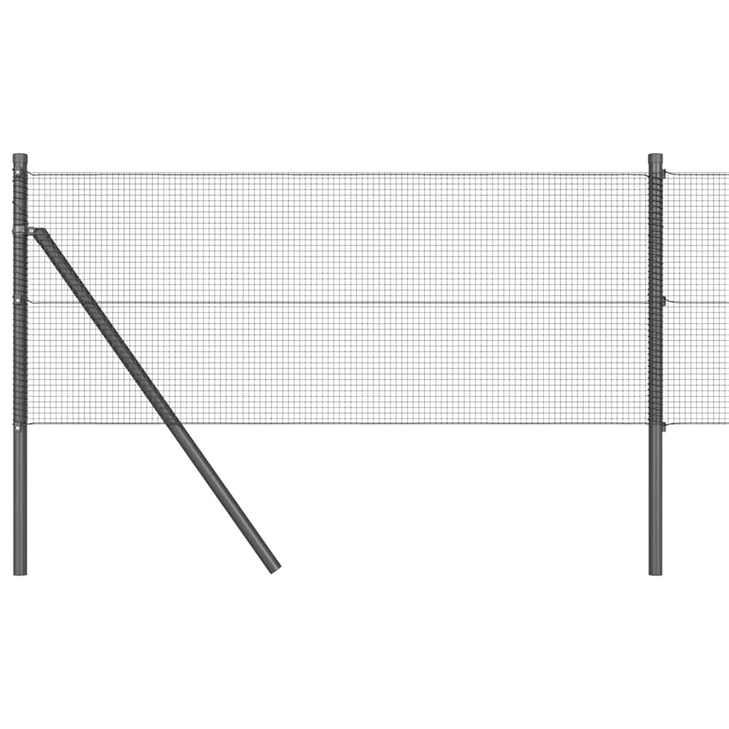 Vidaxl afrasteringspaal grijs 10 x 0,5 m (12 x 12 mm mesh) staal