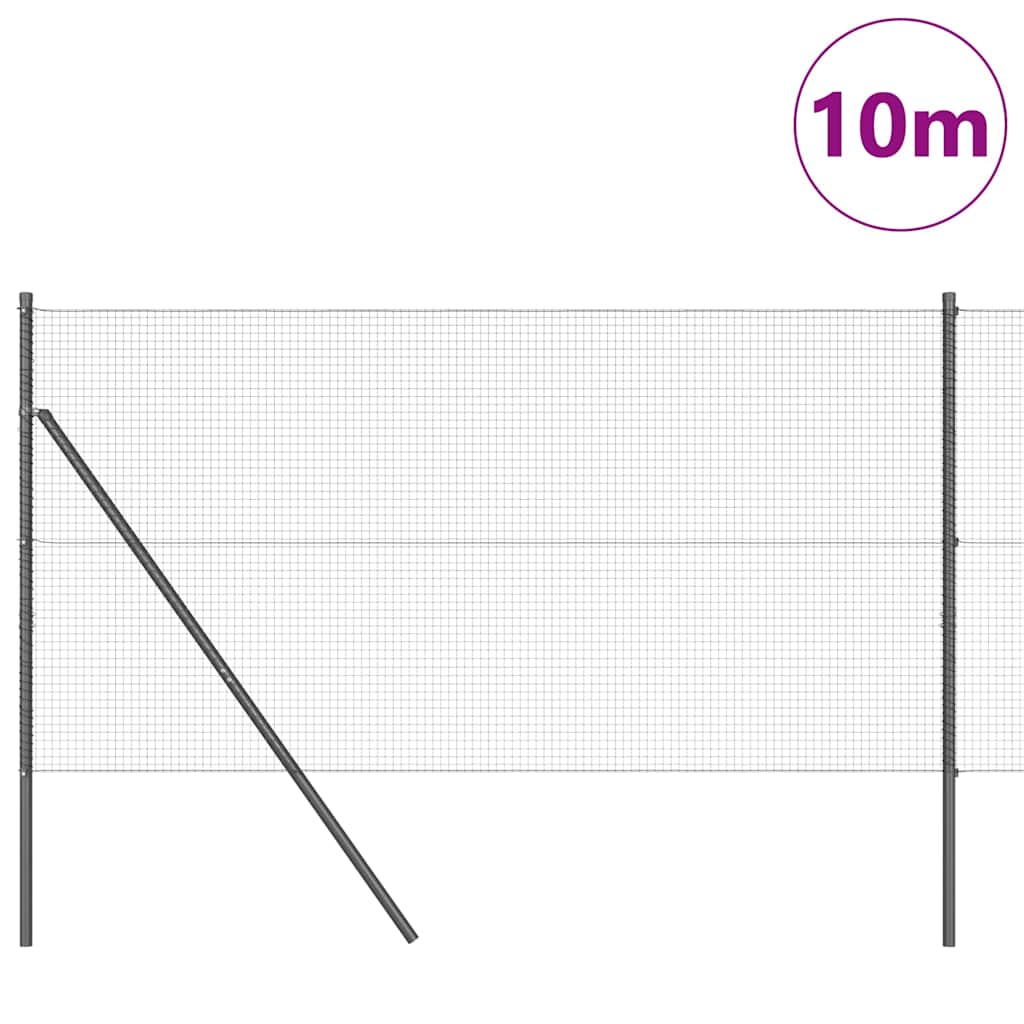 Vidaxl afrasteringspaal grijs 10 x 1,2 m (19 x 19 mm gaas)