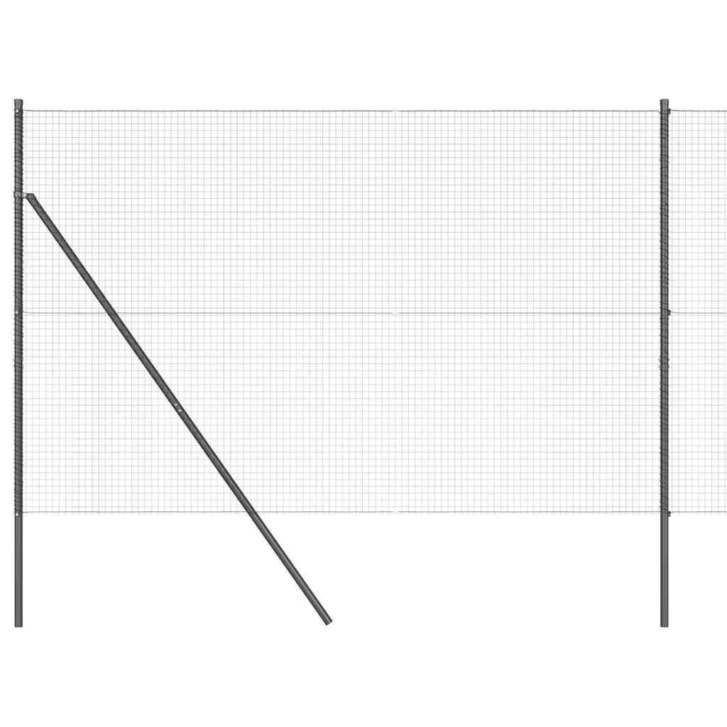 Vidaxl afrasteringspaal grijs 10 x 1,5 m (25 x 25 mm gaas) staal