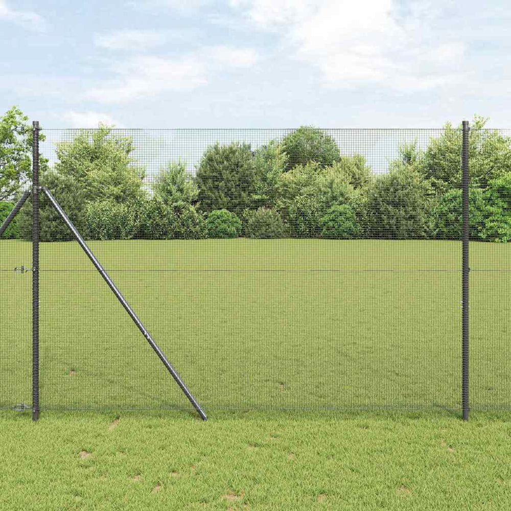 Vidaxl afrasteringspaal grijs 10 x 1,6 m (12 x 12 mm gaas)