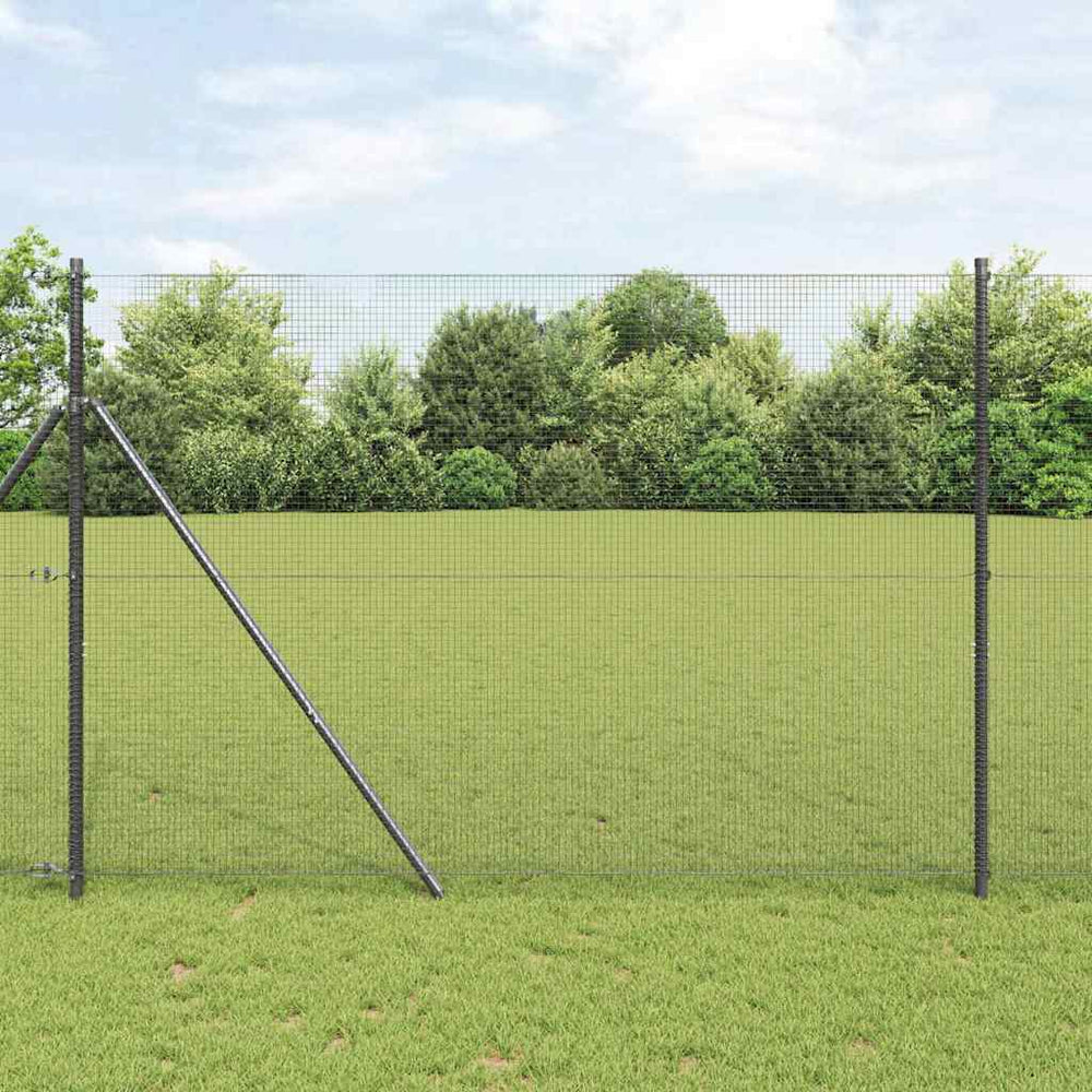 Vidaxl afrasteringspaal grijs 10 x 1,6 m (16 x 16 mm gaas)