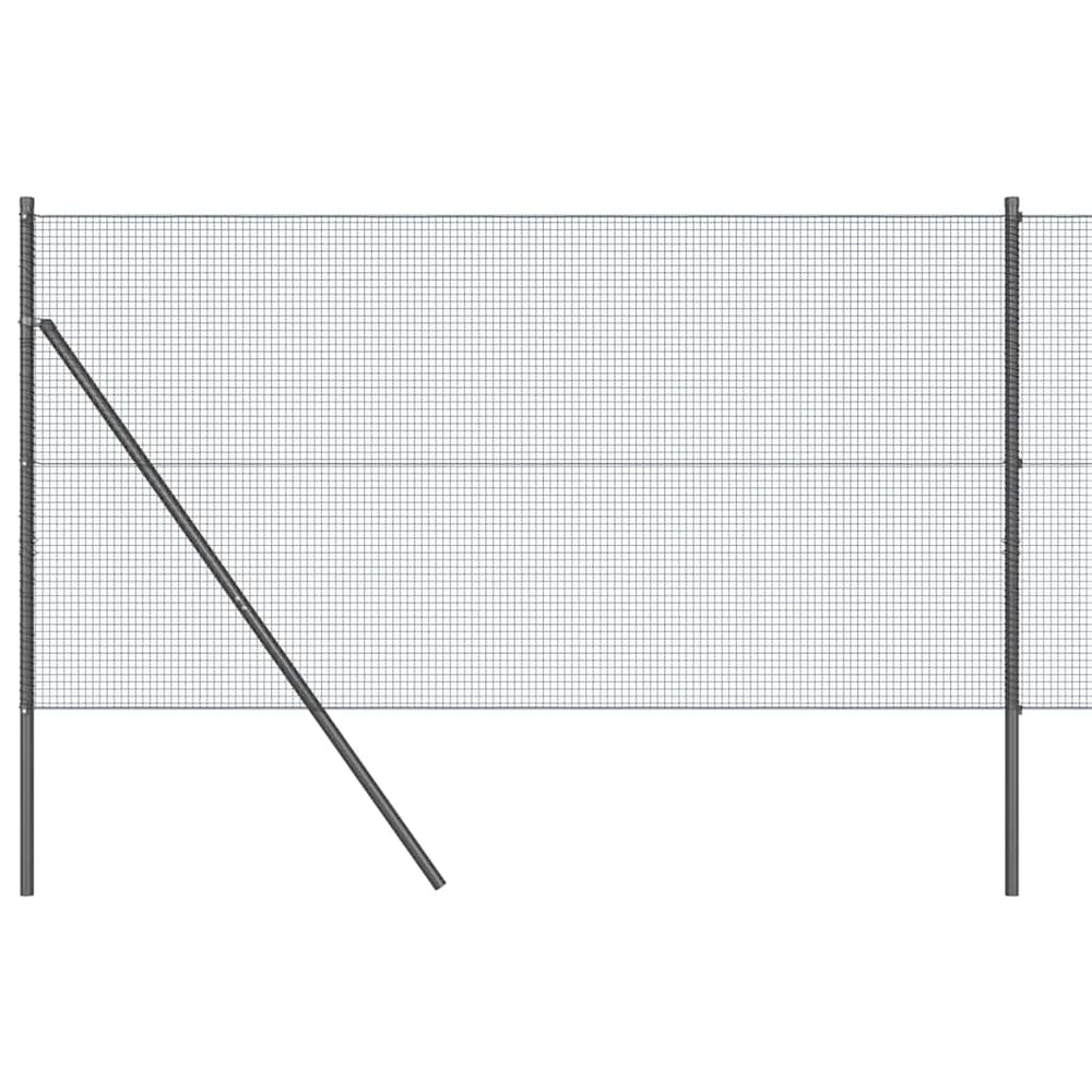 Vidaxl afrasteringspaal grijs 25 x 1 m (16 x 16 mm gaas) staal
