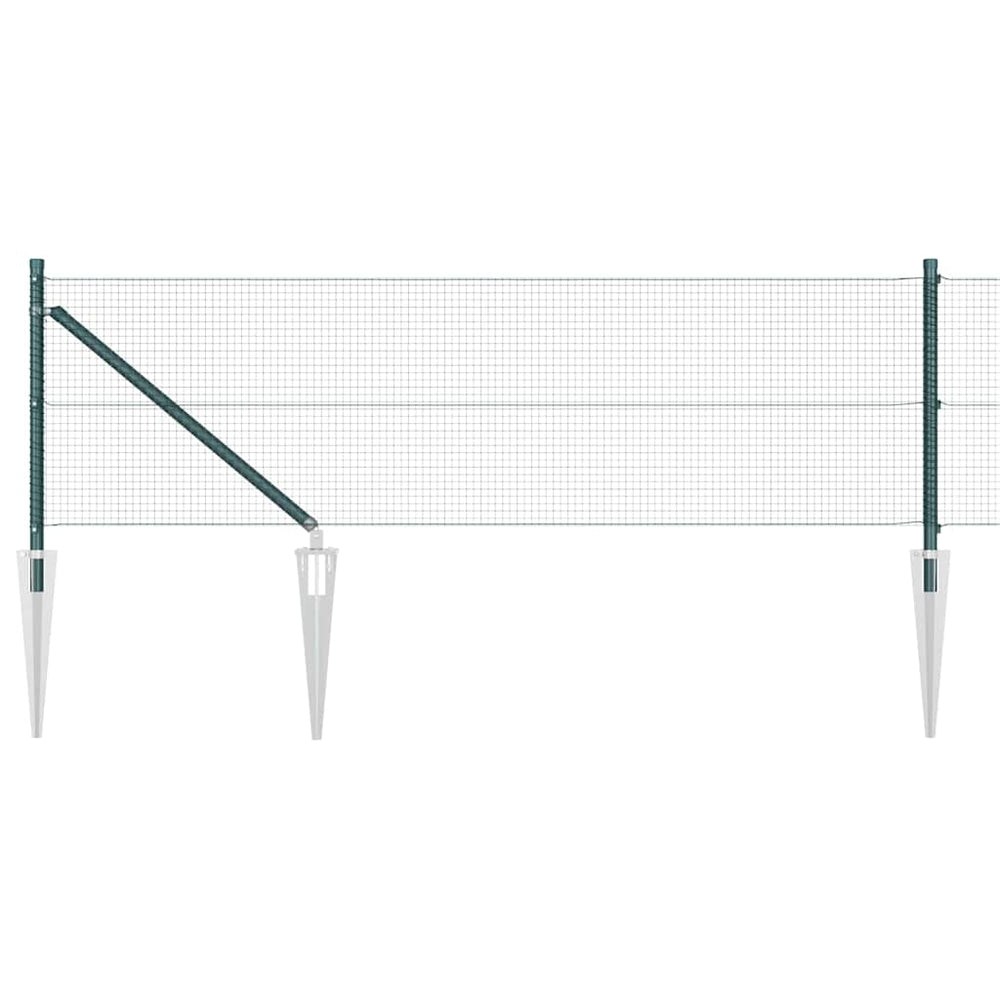 Vidaxl afrasteringspaal groen 10 x 0,4 m (16 x 16 mm gaas)