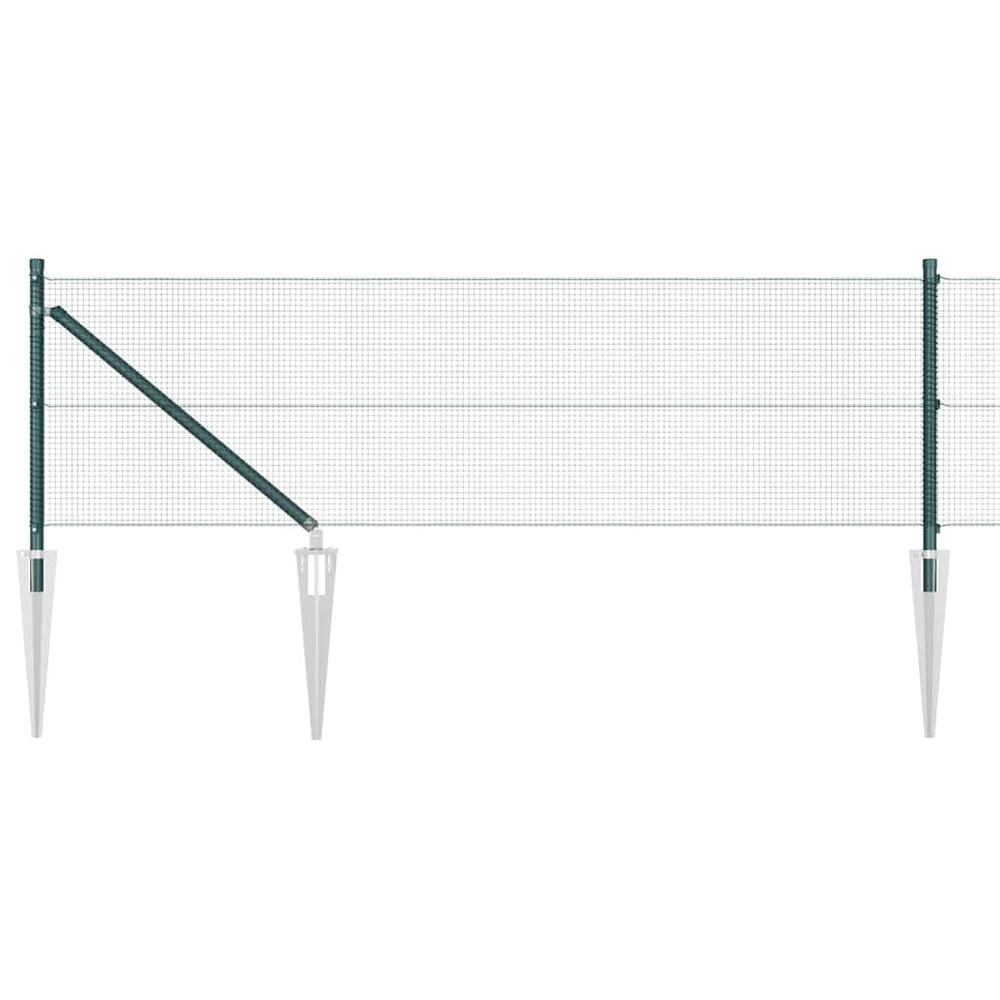 Vidaxl afrasteringspaal groen 10 x 0,5 m (12 x 12 mm mesh) staal