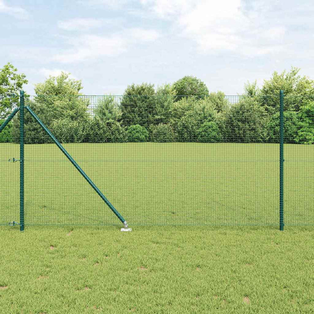 Vidaxl afrasteringspaal groen 10 x 1 m (19 x 19 mm mesh) staal