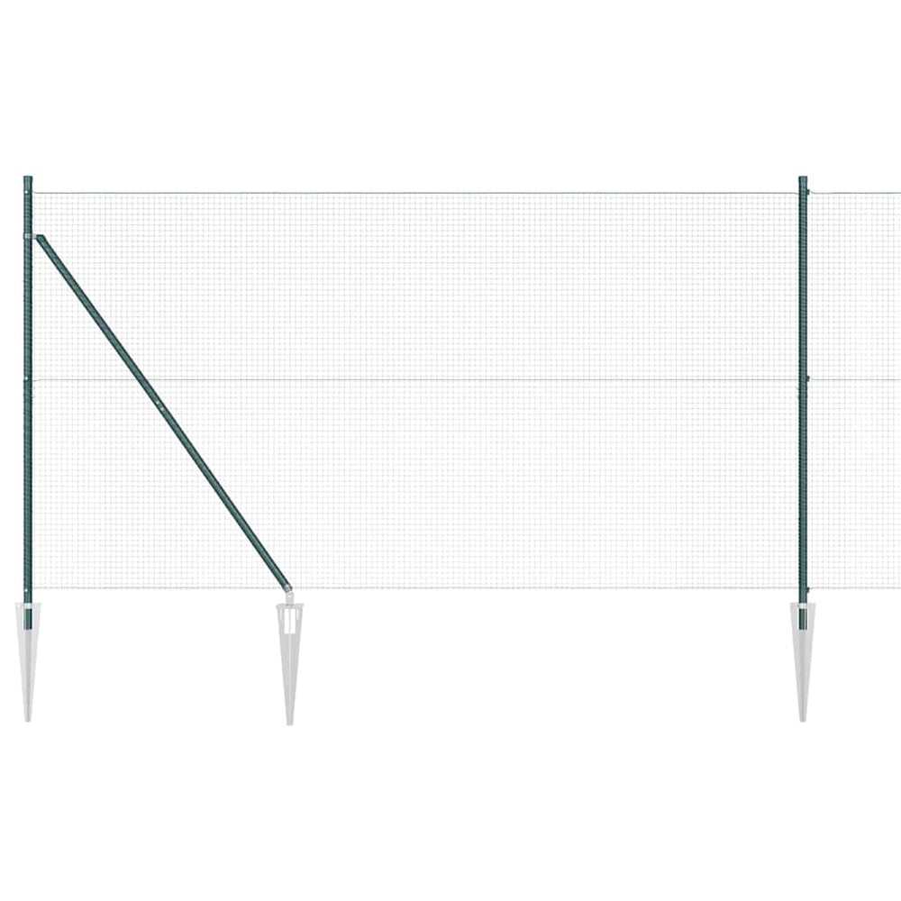 Vidaxl afrasteringspaal groen 10 x 1,4 m (19 x 19 mm gaas)