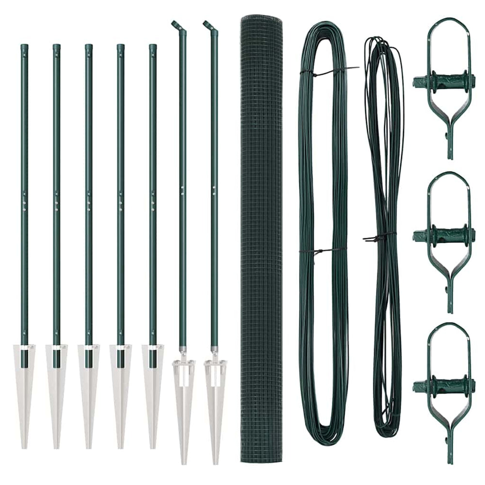 Vidaxl afrasteringspaal groen 10 x 1,6 m (16 x 16 mm gaas)