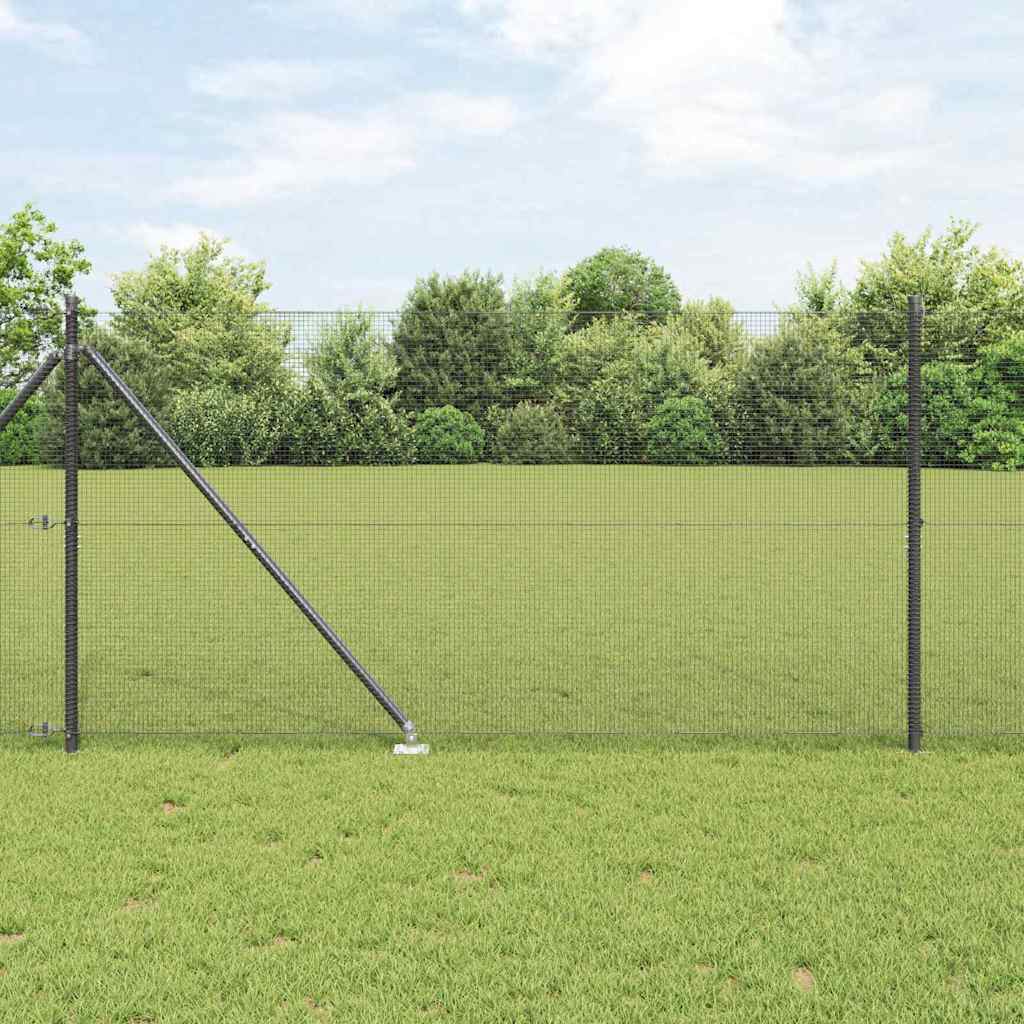 Vidaxl afrasteringspaal grijs 10 x 1,4 m (12 x 12 mm gaas)