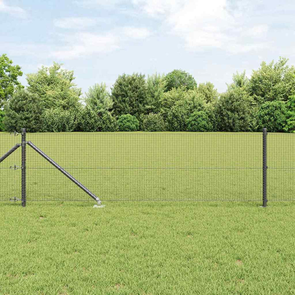 Vidaxl afrasteringspaal grijs 25 x 0,5 m (19 x 19 mm mesh) staal