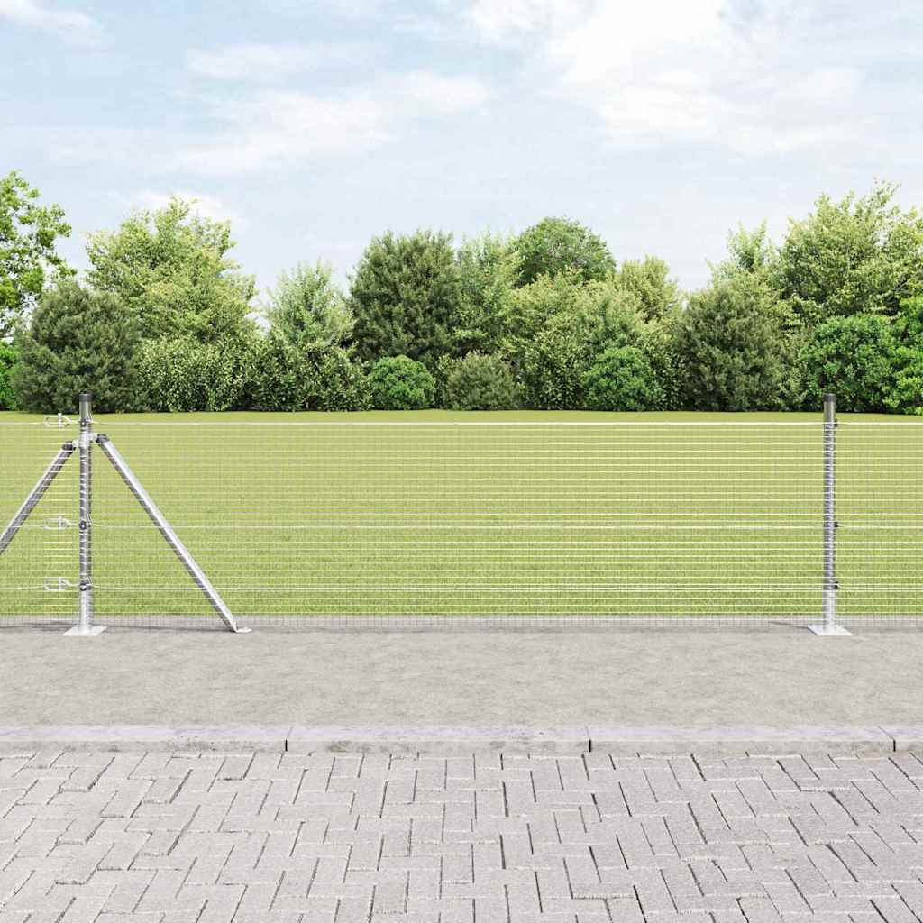 Vidaxl afrasteringspaal zilver 10 x 0,4 m (19 x 19 mm gaas) staal