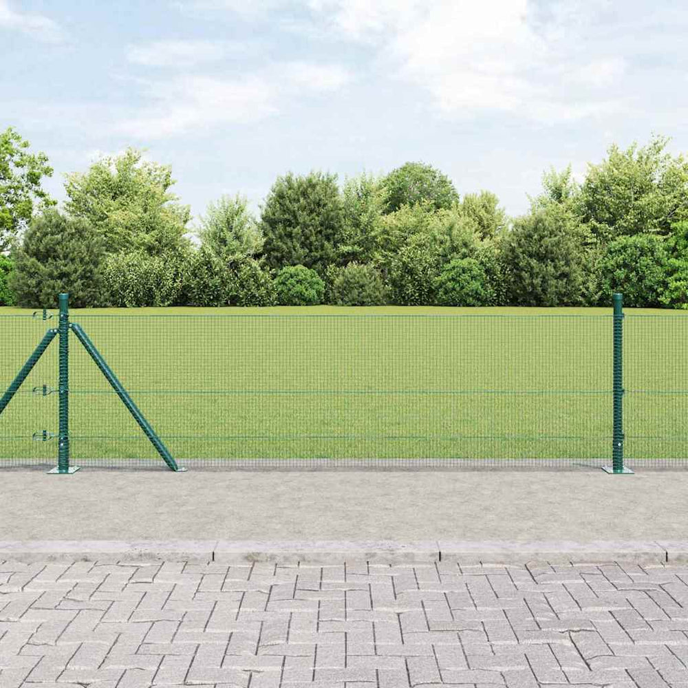 Vidaxl afrasteringspaal groen 10 x 0,5 m (12 x 12 mm mesh) staal