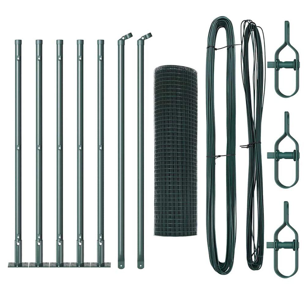 Vidaxl afrasteringspaal groen 10 x 0,5 m (12 x 12 mm mesh) staal