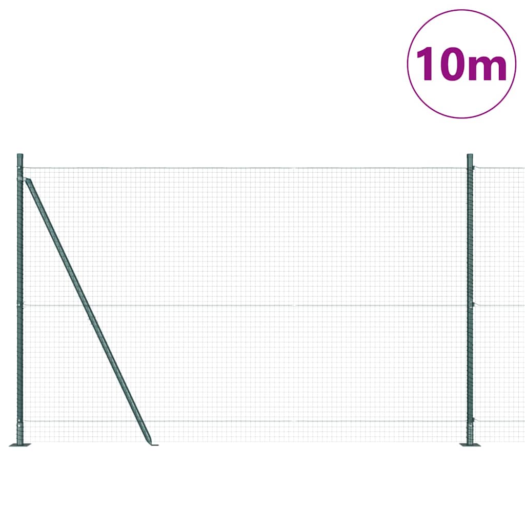 Vidaxl afrasteringspaal groen 10 x 1,6 m (25 x 25 mm gaas)
