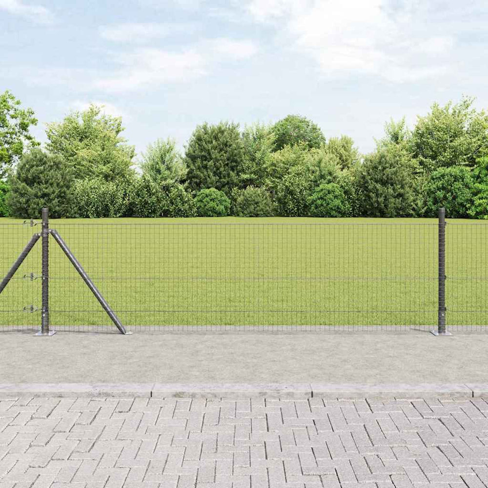 Vidaxl afrasteringspaal grijs 10 x 0,6 m (25 x 25 mm gaas)
