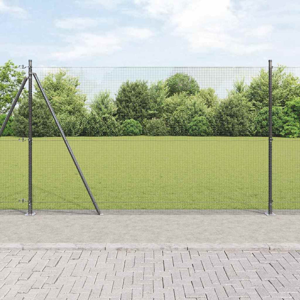 Vidaxl afrasteringspaal grijs 10 x 1,5 m (16 x 16 mm gaas)