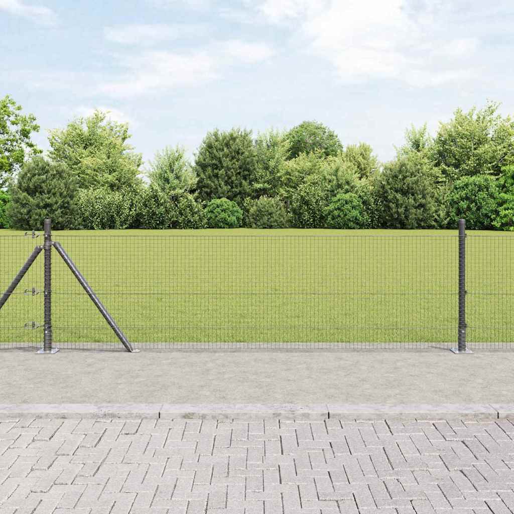 Vidaxl afrasteringspaal grijs 25 x 0,6 m (19 x 19 mm gaas)