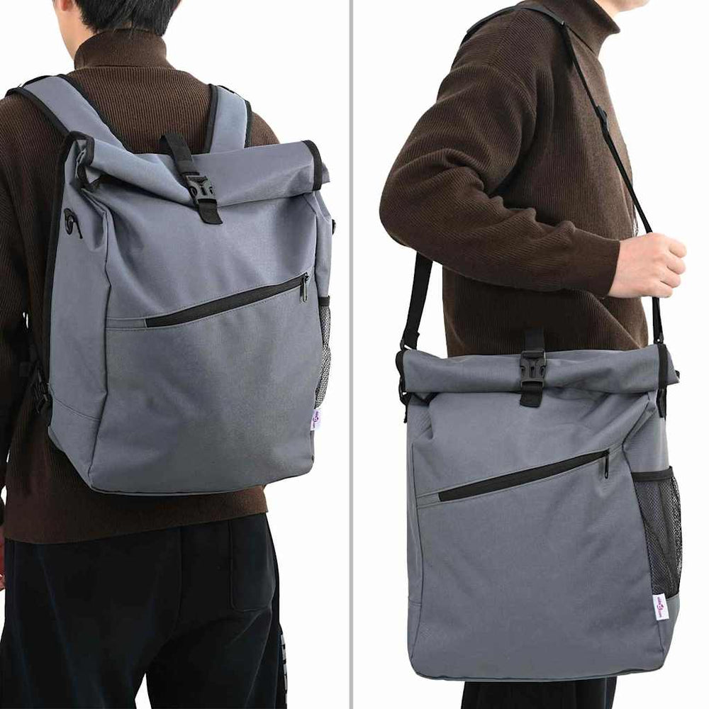 Vidaxl fietstas grijs 33 x 16 x 60 cm polyester