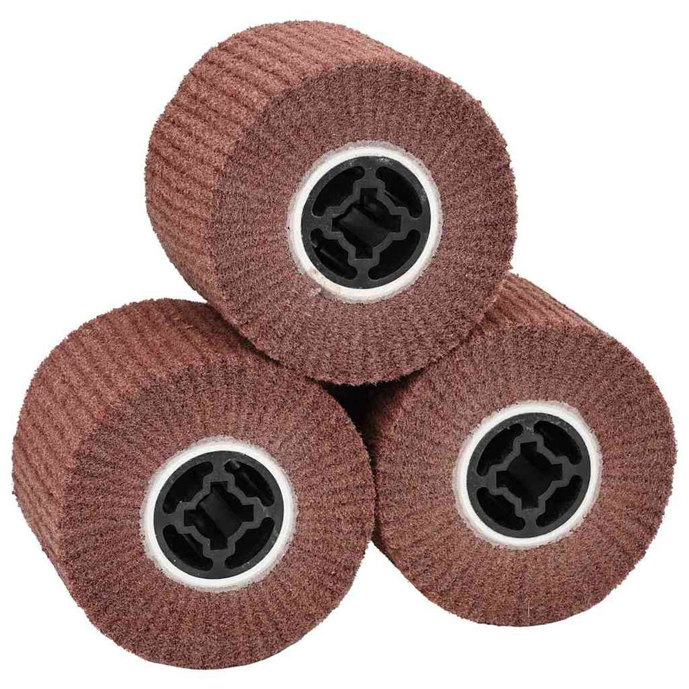 Vidaxl schuurrollen 3 pcs bruin 12 x 12 x 10 cm synthetische vezel