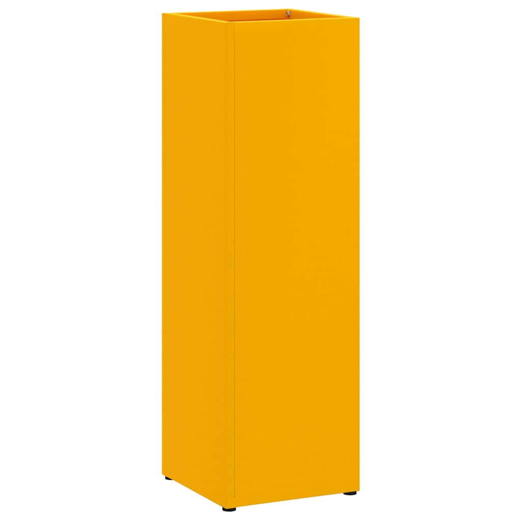 Vidaxl paraplu standaard mosterdgeel 15,5 x 15,5 x 49 cm metaal