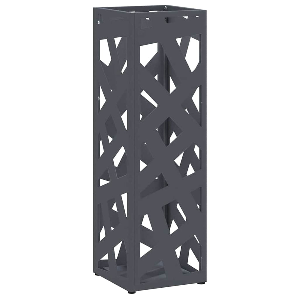 Vidaxl paraplu standaard antraciet 15,5 x 15,5 x 49 cm metaal