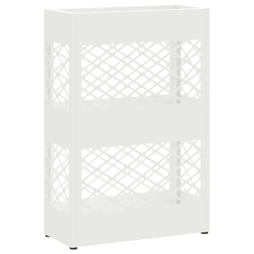 Vidaxl paraplu standaard wit 28 x 12 x 41 cm staal