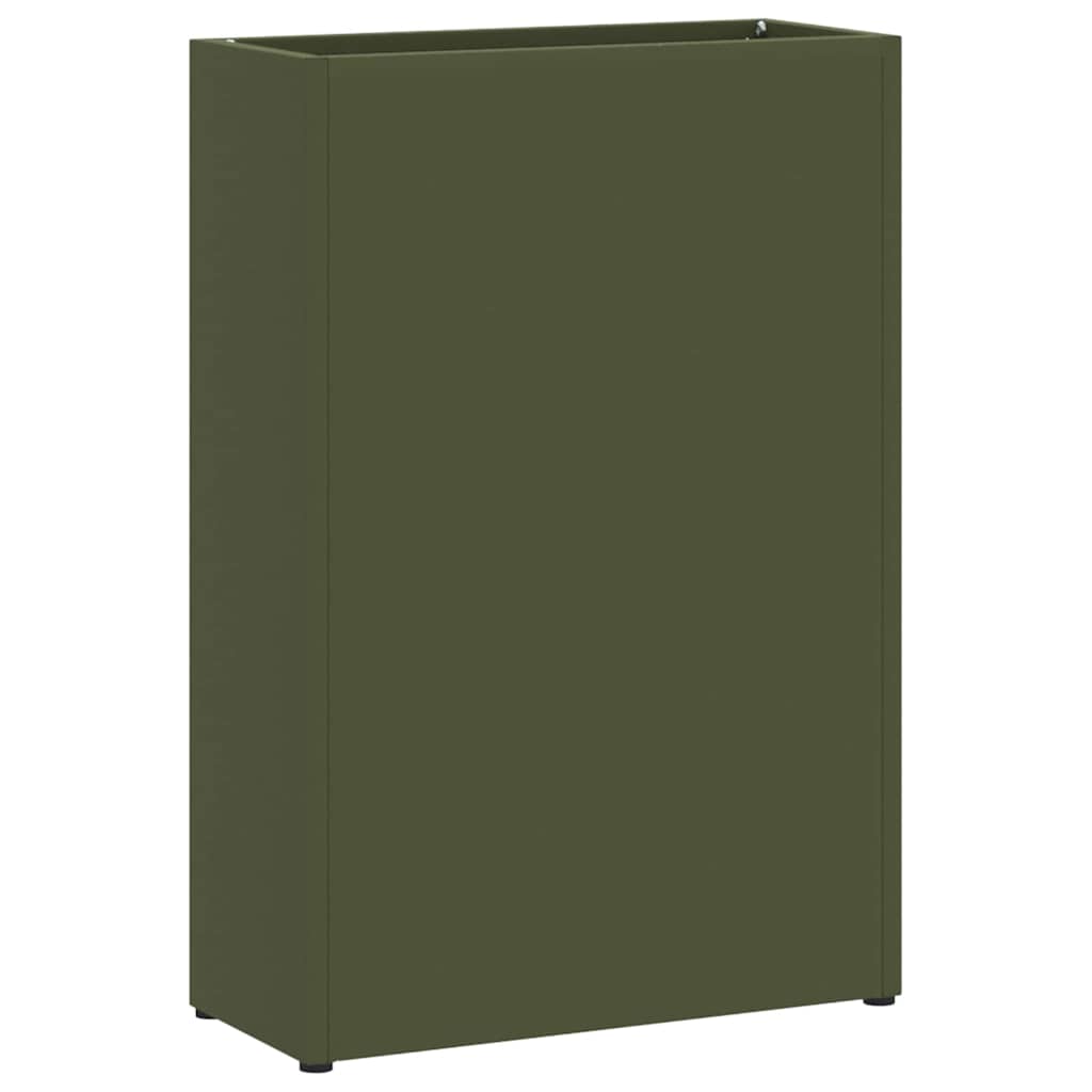 Vidaxl paraplu standaard olijfgroen 28 x 12 x 41 cm staal