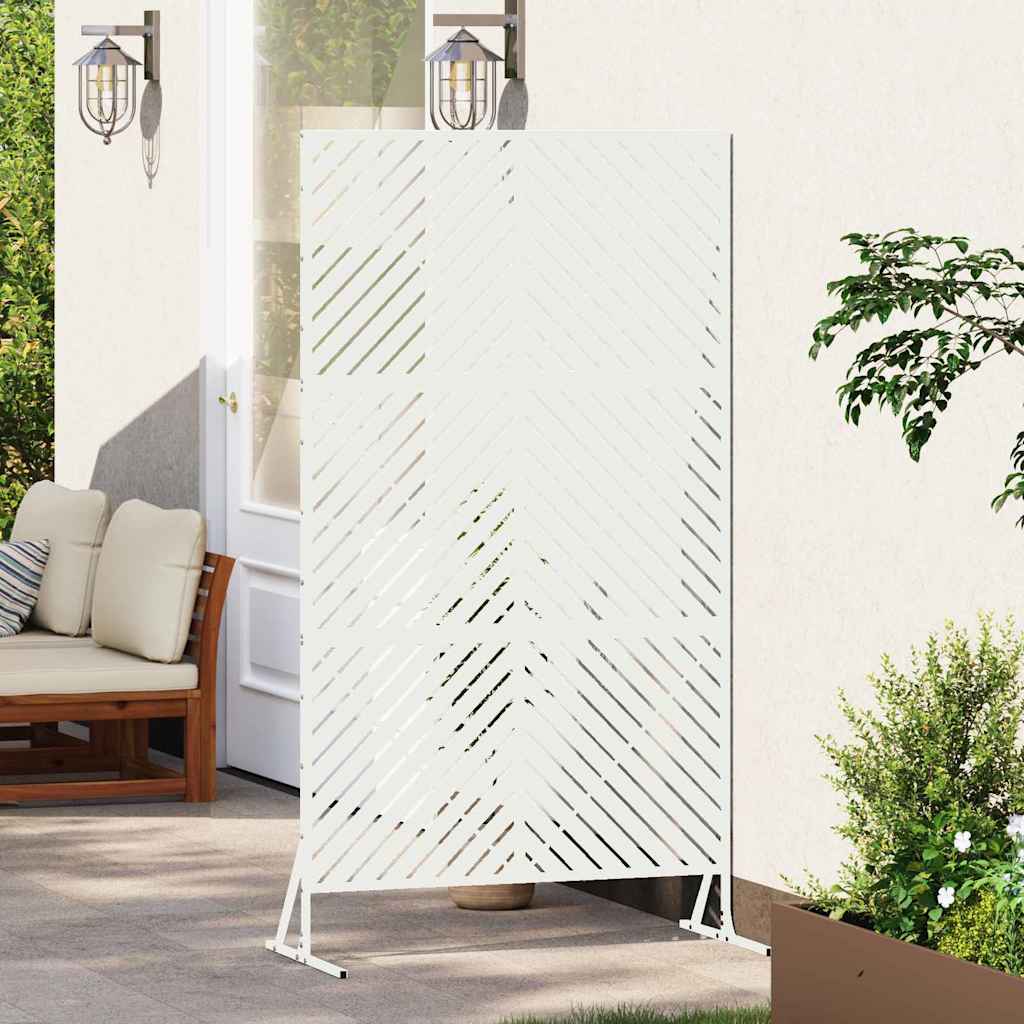 Vidaxl privacyscherm wit 100 x 50 x 180 cm staal