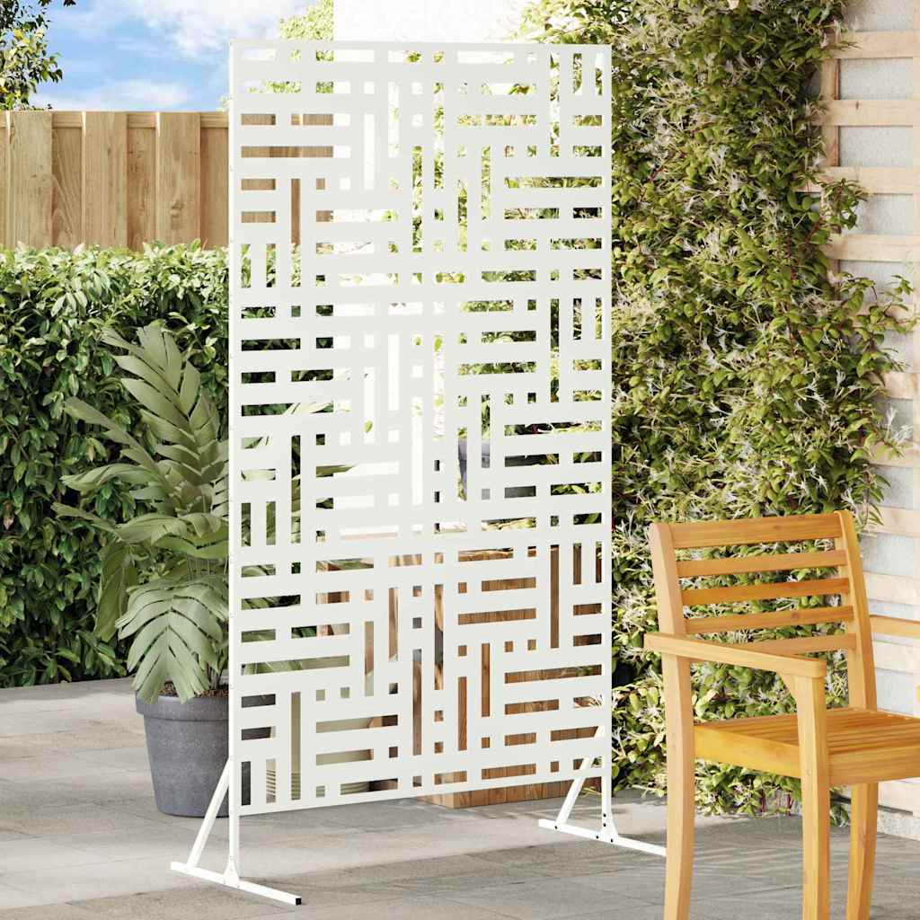 Vidaxl privacyscherm wit 100 x 50 x 180 cm staal