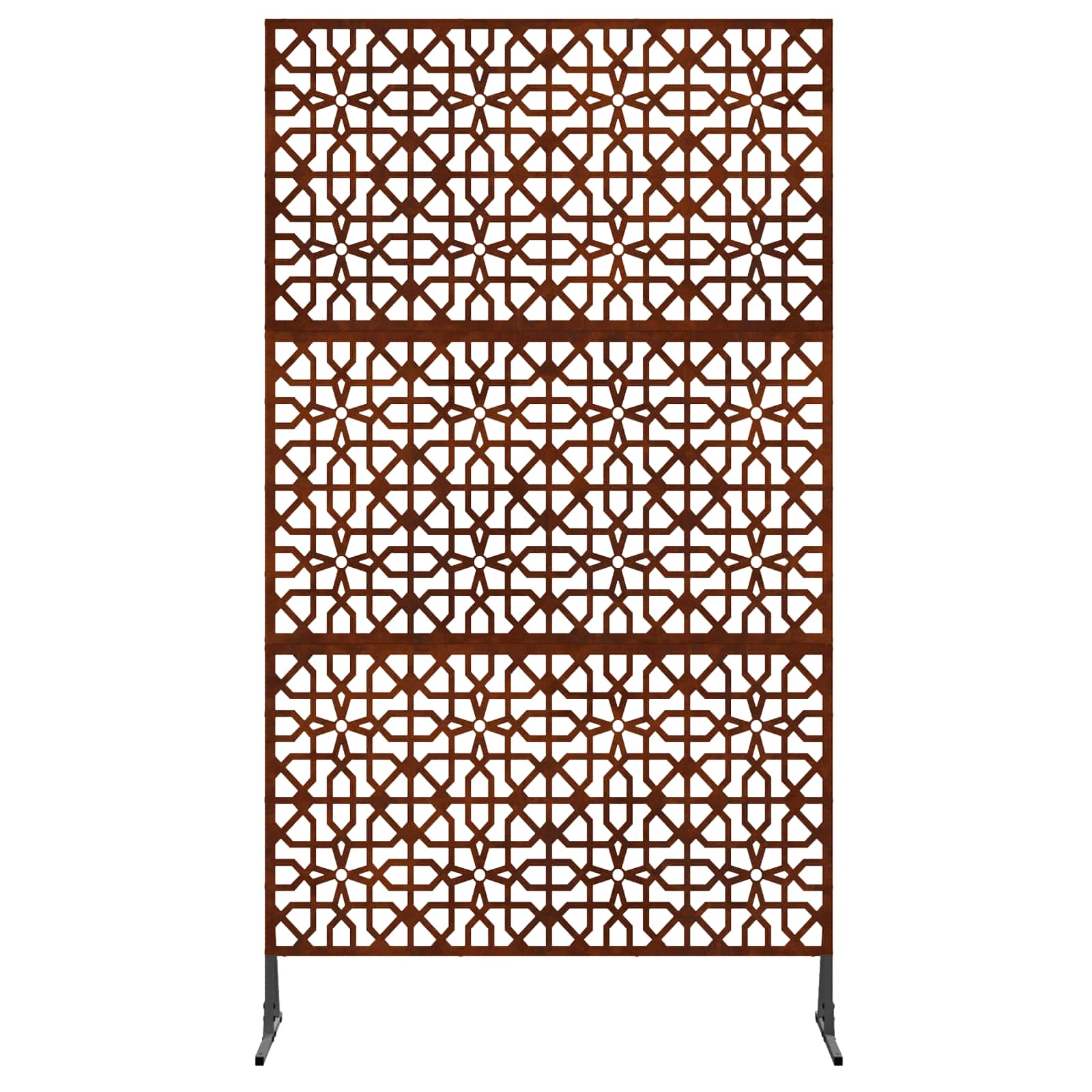 Vidaxl privacyscherm grijs 100 x 50 x 180 cm cortenstaal
